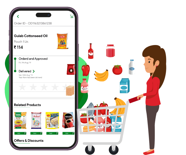 Custom on-demand grocery app development with real-time tracking